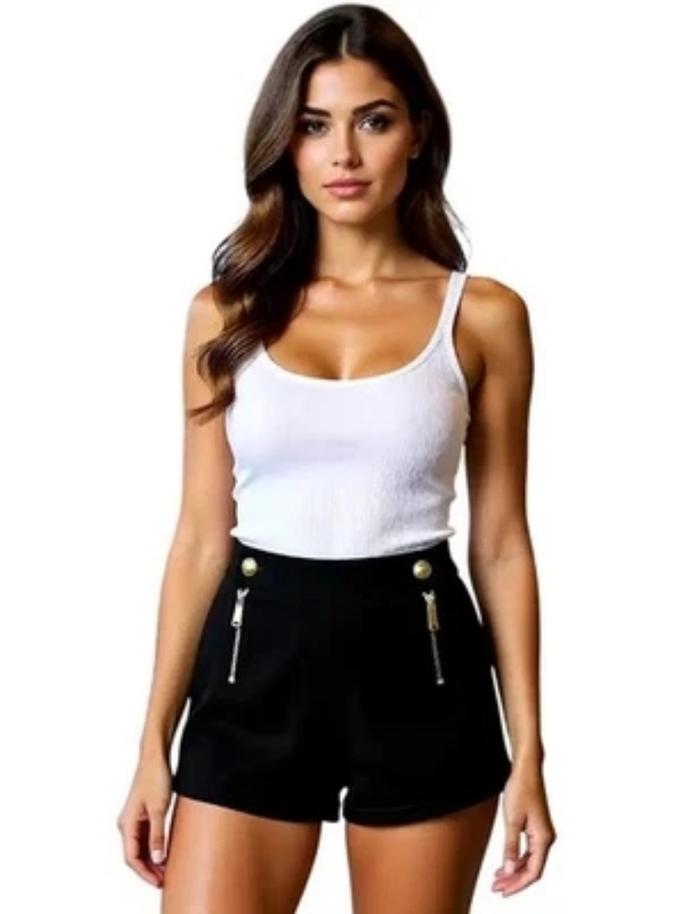 Express Black Zippered Shorts